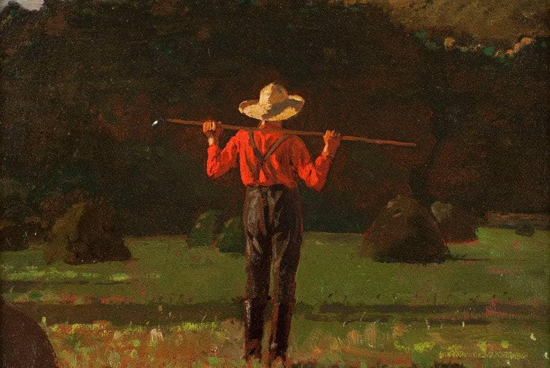 Farmer with a Pitchfork by Winslow Homer — Oil Painting Reproduction