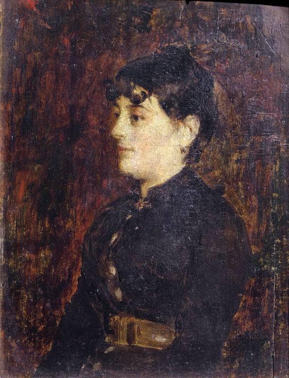 Female portrait by Giacomo Favretto — Oil Painting Reproduction