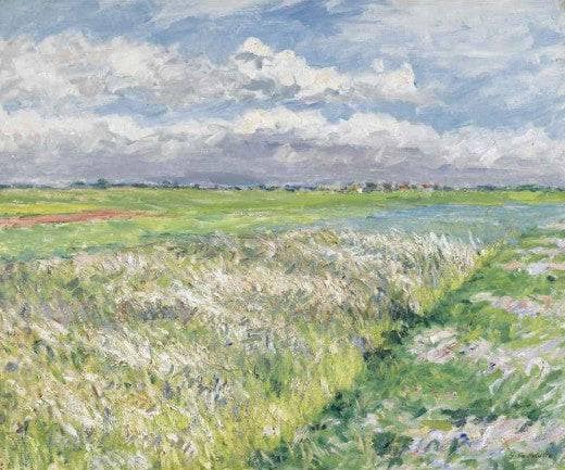 Fields, Plain of Gennevilliers by Gustave Caillebotte — Oil Painting Reproduction