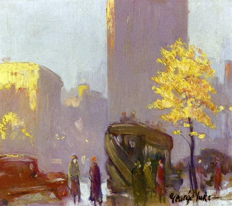 Fifth Avenue, New York by George Luks — Oil Painting Reproduction