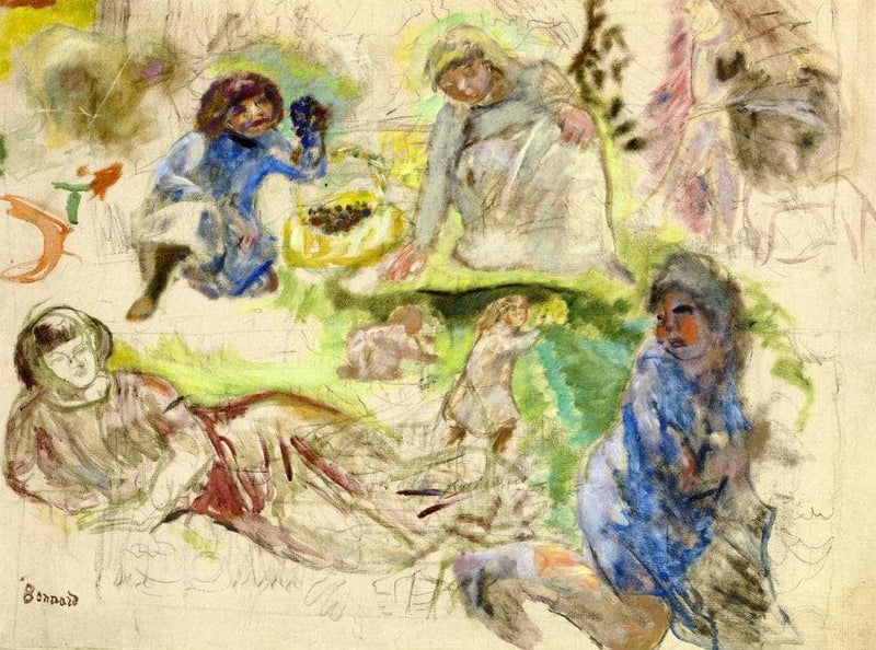 Figure Studies for Le Printemps by Pierre Bonnard — Oil Painting Reproduction