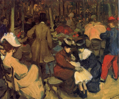 Figures in a Park, Paris in entryway