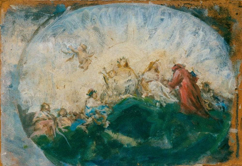 Figures in glory by Noè Bordignon — Oil Painting Reproduction