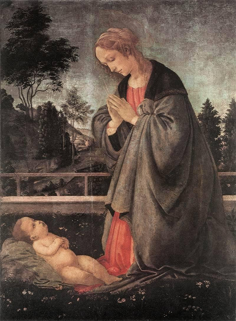 Adoration of the Child by Filippino Lippi — Oil Painting Reproduction