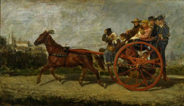 Ancient Neapolitan corricolo by Filippo Palizzi — Oil Painting Reproduction