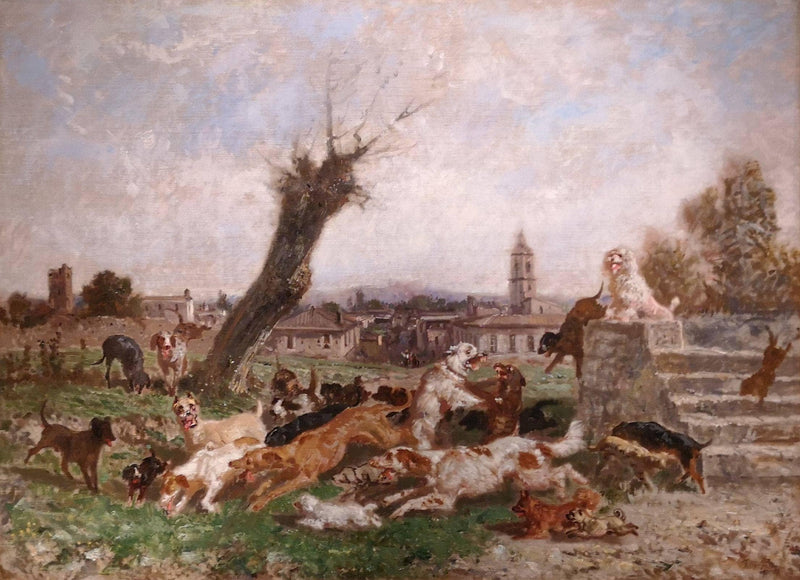 Dogs by Filippo Palizzi — Oil Painting Reproduction
