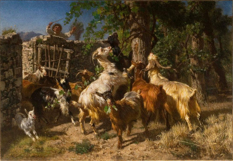 Goats by Filippo Palizzi — Oil Painting Reproduction