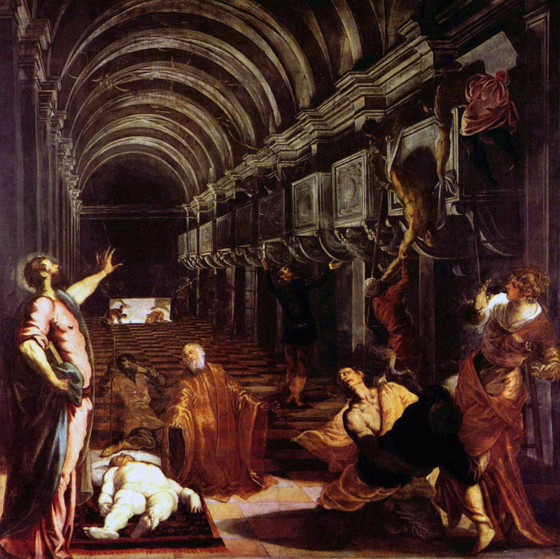 Finding of the body of St Mark by Tintoretto — Oil Painting Reproduction
