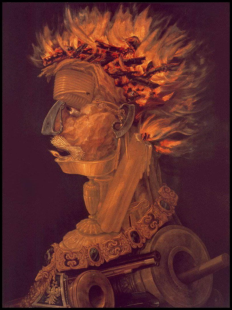 Fire by Giuseppe Arcimboldo — Oil Painting Reproduction