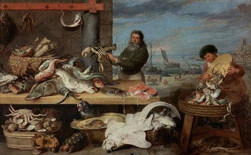 Fish market by Frans Snyders — Oil Painting Reproduction
