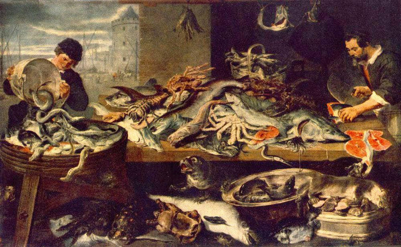 Fish Shop by Frans Snyders — Oil Painting Reproduction