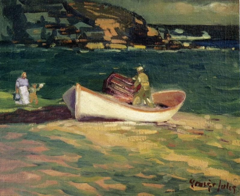 Fisherman, Cape Elizabeth, Maine by George Luks — Oil Painting Reproduction