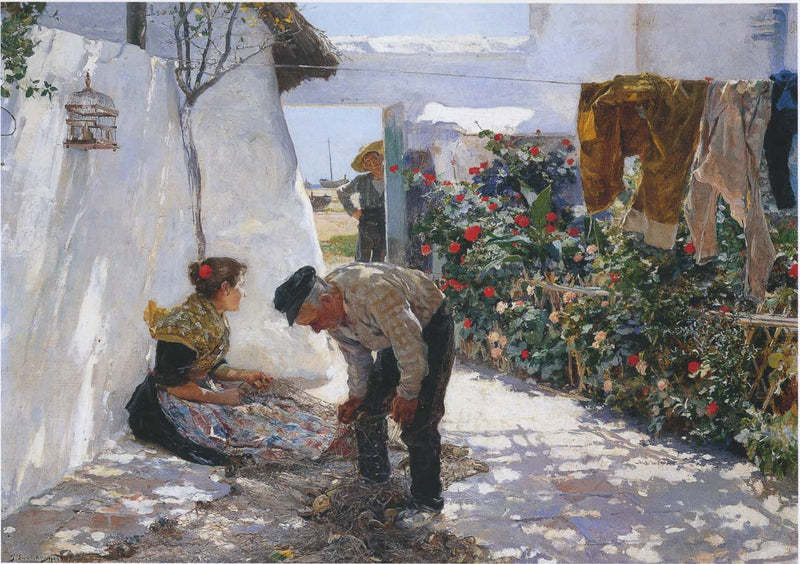 Fishing Nets by Joaquín Sorolla — Oil Painting Reproduction