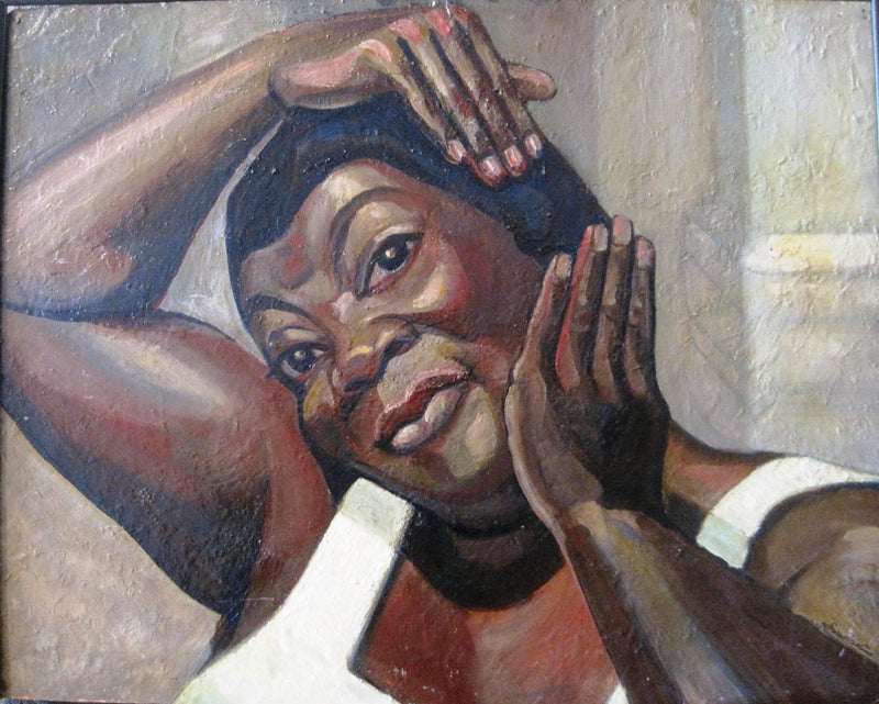 Fixing her Hair (Ruby Elzy in âPorgy and Bessâ1935) by Serge Sudeikin — Oil Painting Reproduction