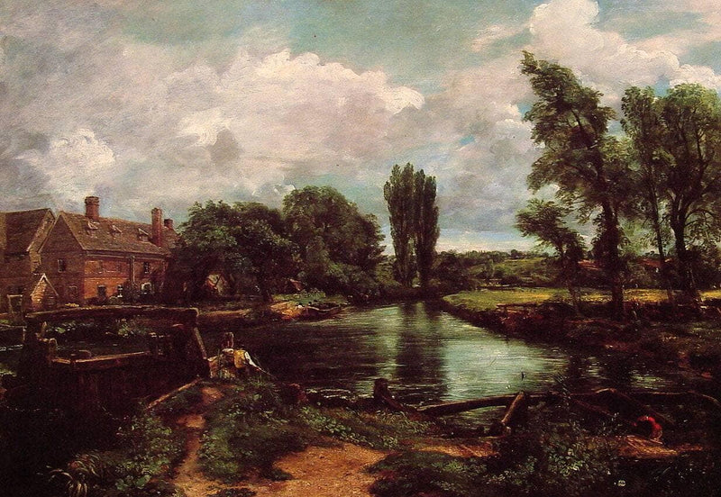 Flatford Mill from a Lock on the Stour by John Constable — Oil Painting Reproduction