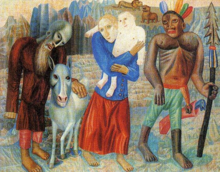 Flight to Egypt by Pavel Filonov — Oil Painting Reproduction