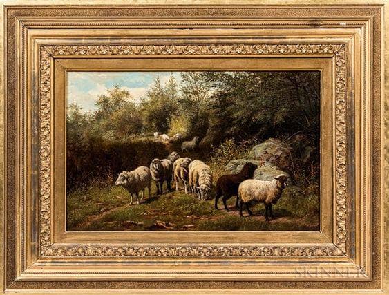 Flock of Sheep by Arthur Fitzwilliam Tait — Oil Painting Reproduction
