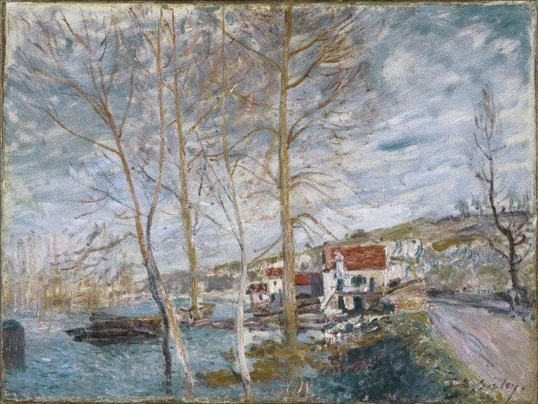 Flood at Moret by Alfred Sisley — Oil Painting Reproduction