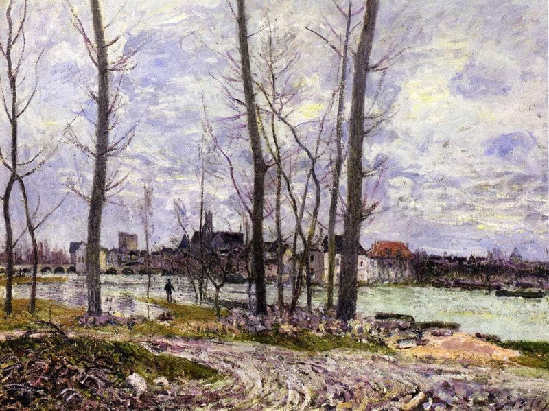 Flood at Moret sur Loing by Alfred Sisley — Oil Painting Reproduction
