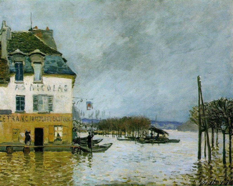 Flood at Port Marly by Alfred Sisley — Oil Painting Reproduction