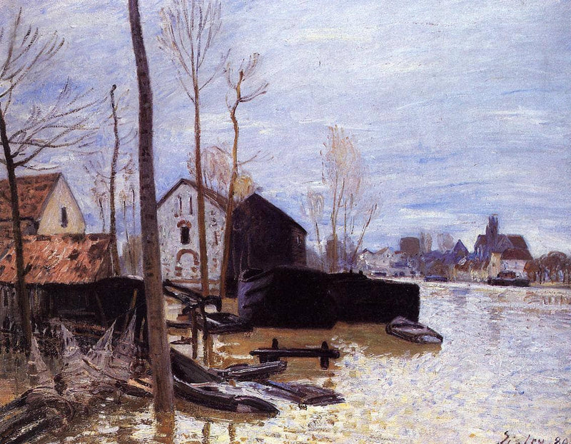 Flooding at Moret by Alfred Sisley — Oil Painting Reproduction
