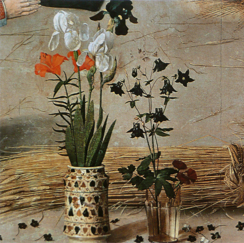 Flower (detail from the central panel of the Portinari Altarpiece) by Hugo van der Goes — Oil Painting Reproduction