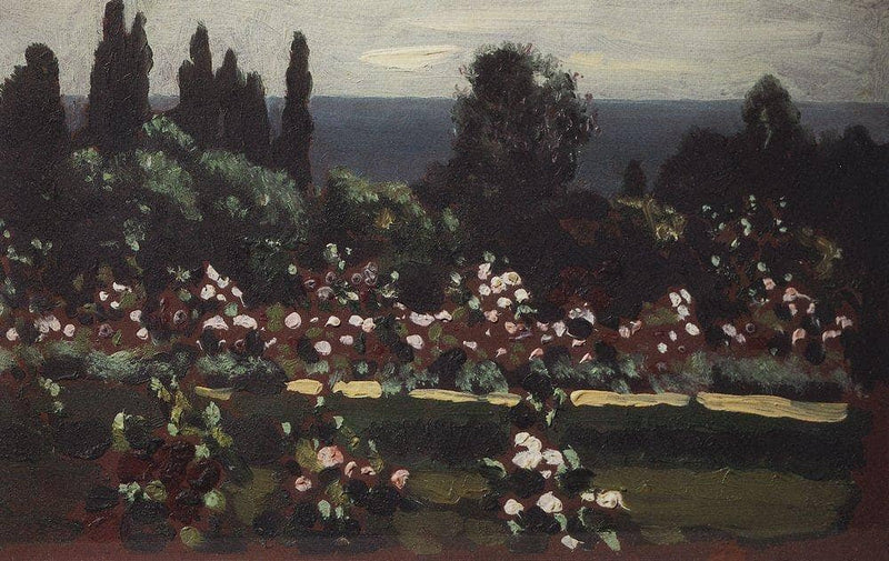 Flower Garden. Caucasus by Arkhyp Kuindzhi — Oil Painting Reproduction