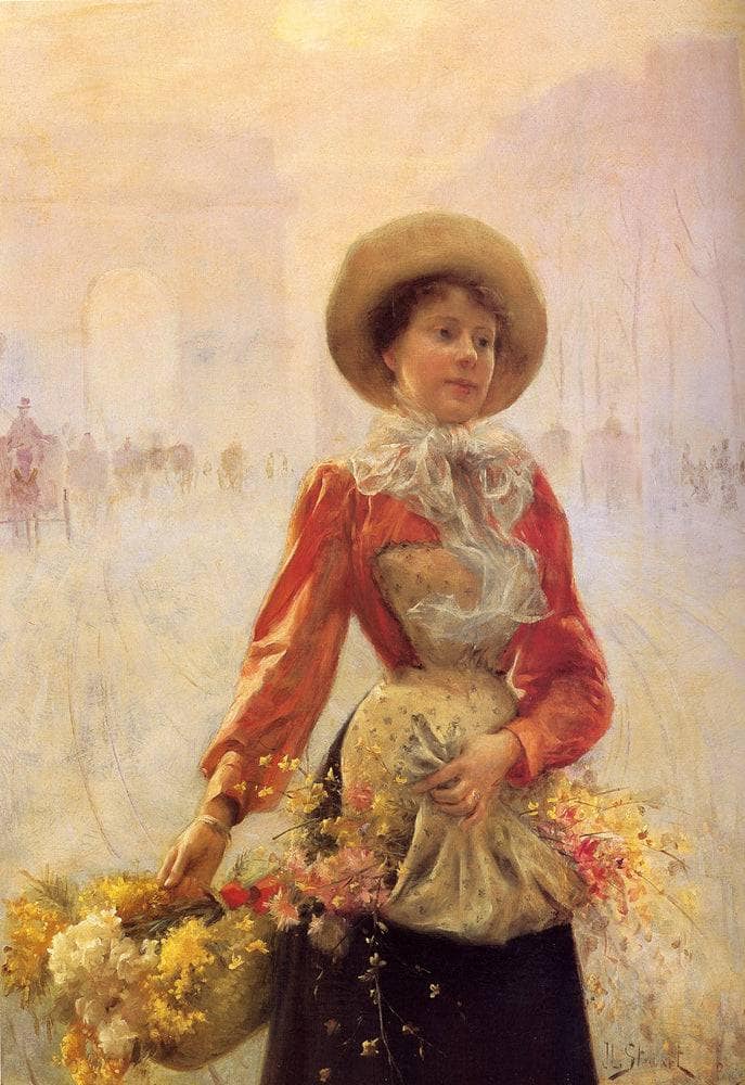 Flower Girl by Julius LeBlanc Stewart — Oil Painting Reproduction