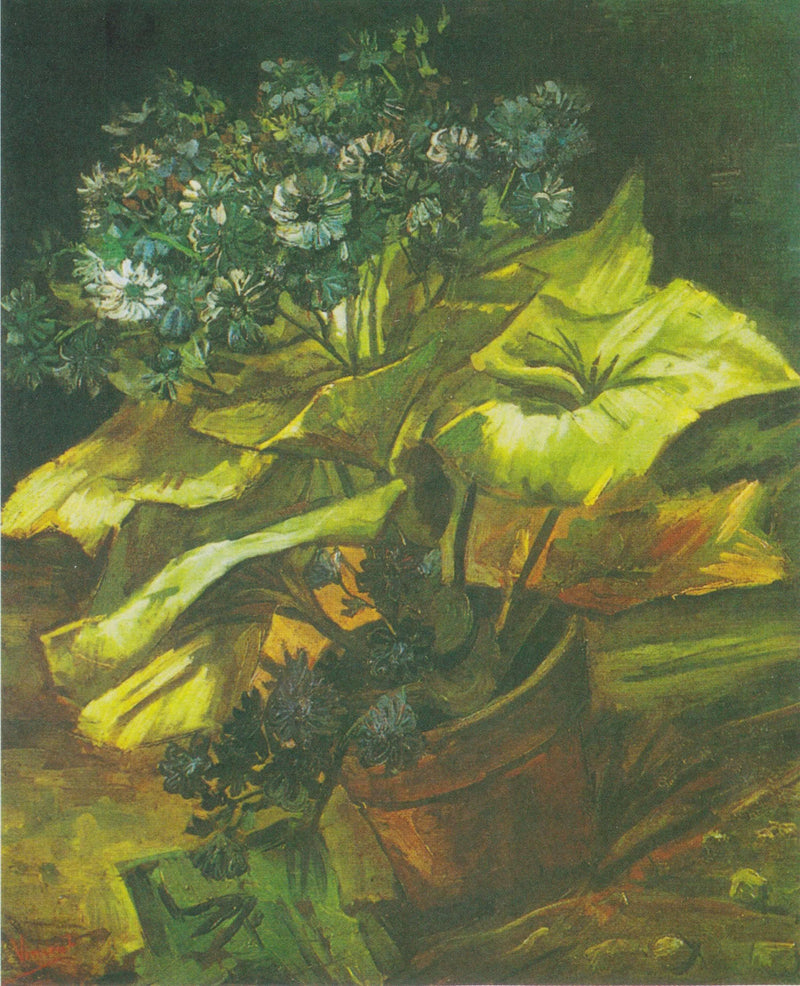 Flower Pot with Asters by Vincent van Gogh — Oil Painting Reproduction