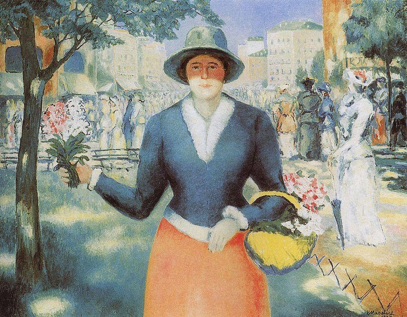 Flowergirl by Kazimir Malevich — Oil Painting Reproduction