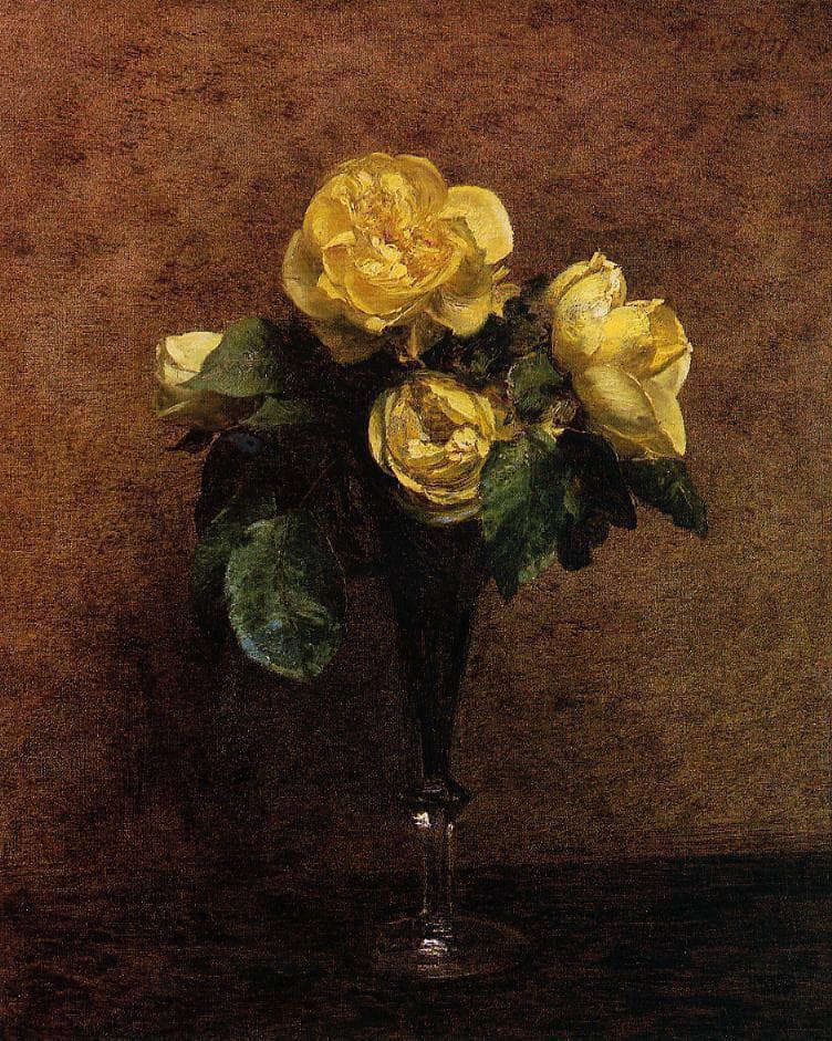 Flowers Roses Marechal Neil by Henri Fantin-Latour — Oil Painting Reproduction