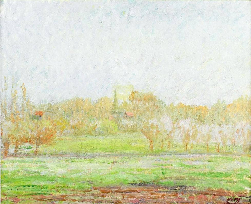 Fog in Eragny by Camille Pissarro — Oil Painting Reproduction