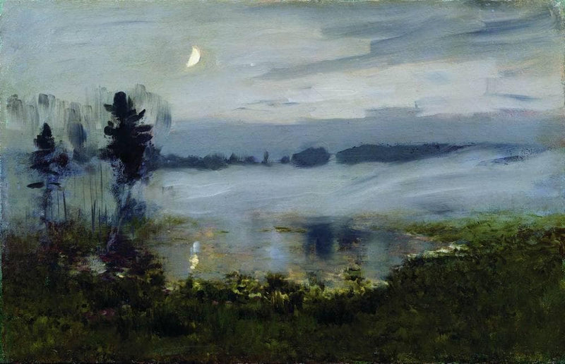 Fog over water by Isaac Levitan — Oil Painting Reproduction