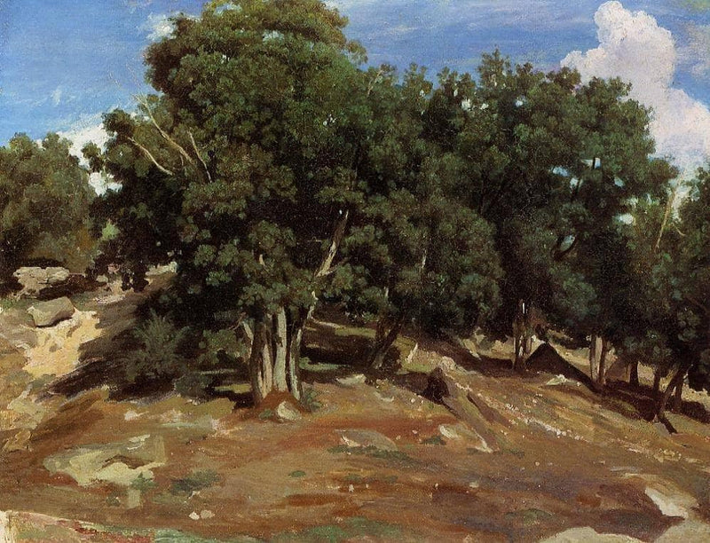 Fontainebleau Black Oaks of Bas Breau by Camille Corot — Oil Painting Reproduction