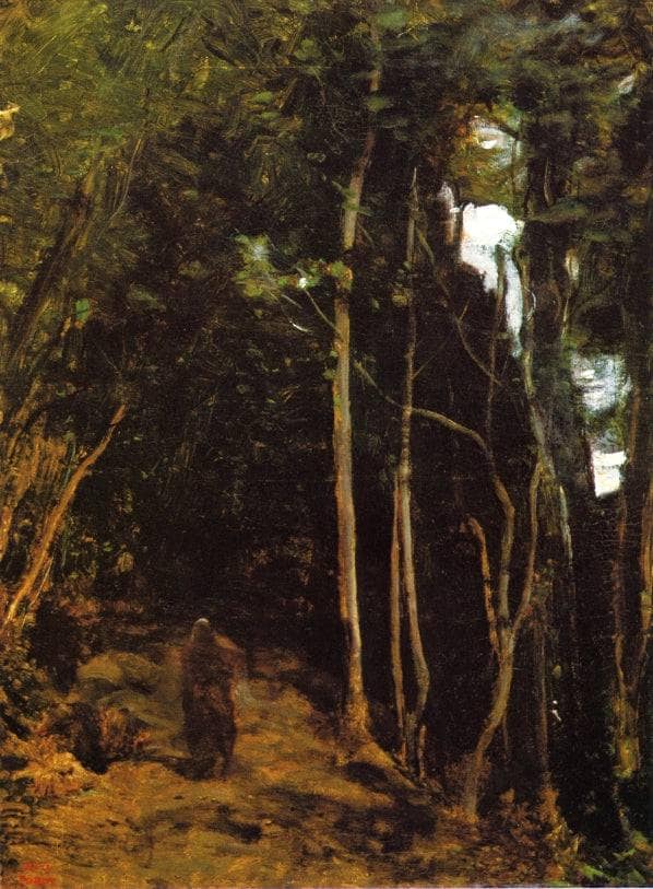Forest in Fontainbleau by Camille Corot — Oil Painting Reproduction