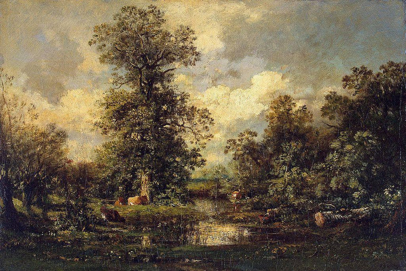 Forest Landscape by Jules Dupre — Oil Painting Reproduction