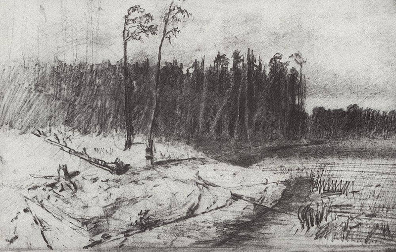 Forest near the water by Arkhyp Kuindzhi — Oil Painting Reproduction