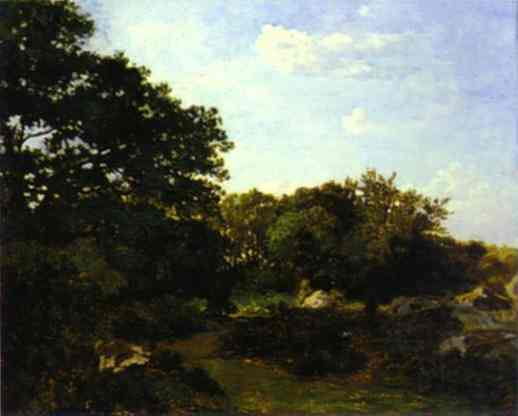 Forest of Fontainebleau by Frederic Bazille — Oil Painting Reproduction