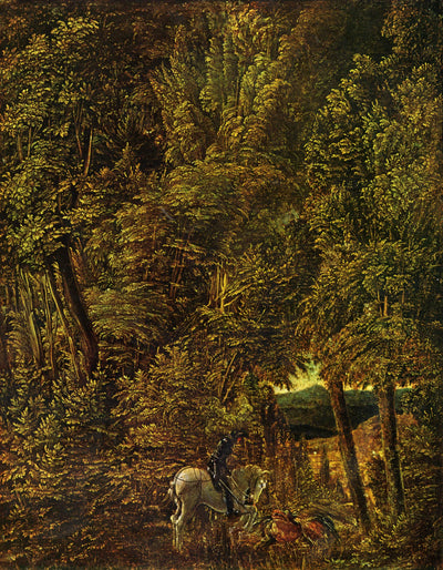 Forest Scene with Saint George Fighting the Dragon in hallway