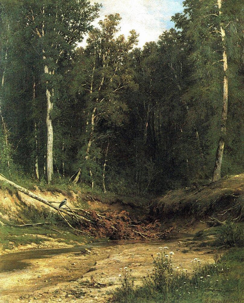 Forest Stream by Ivan Shishkin — Oil Painting Reproduction