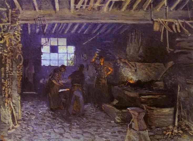 Forge at Marly le Roi by Alfred Sisley — Oil Painting Reproduction