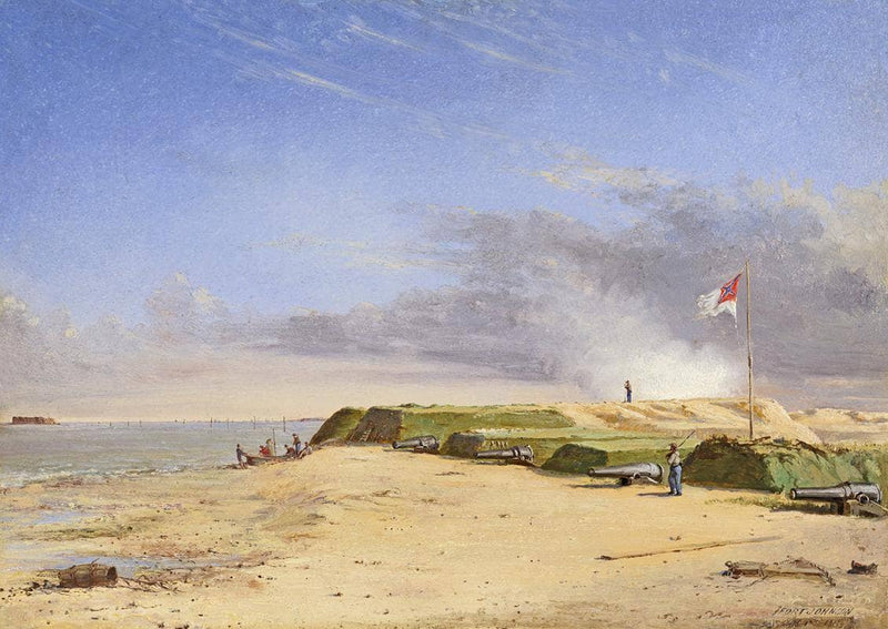 Fort Johnson, Oct. 10, 1863 by Conrad Wise Chapman — Oil Painting Reproduction