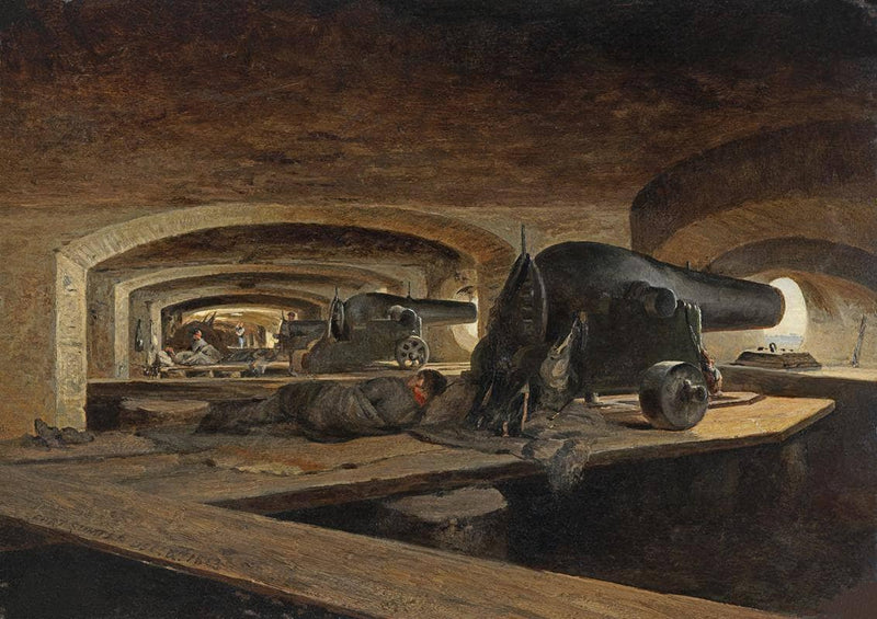 Fort Sumter Gun Gallery, Dec. 8, 1863 by Conrad Wise Chapman — Oil Painting Reproduction