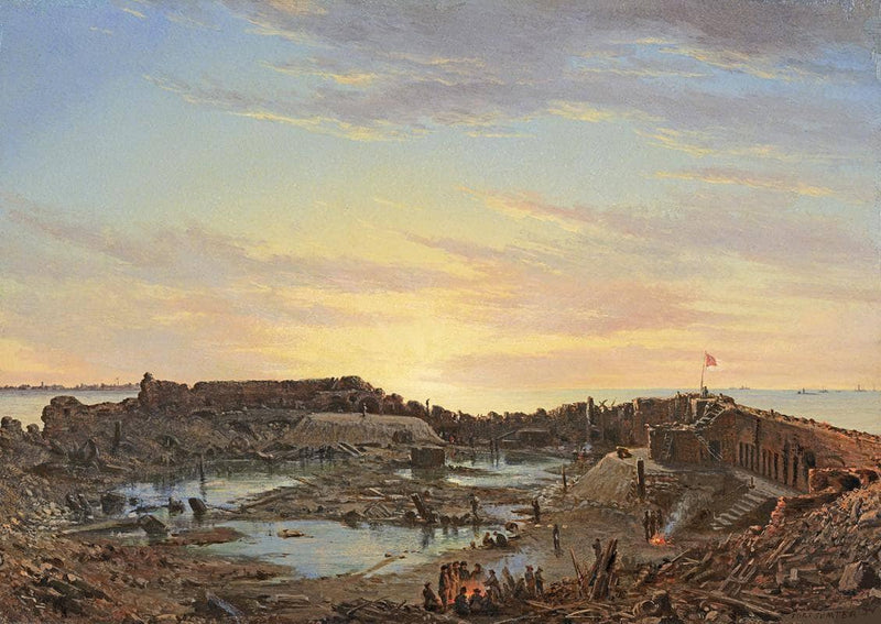 Fort Sumter, Interior, Sunrise, Dec. 9, 1864 by Conrad Wise Chapman — Oil Painting Reproduction