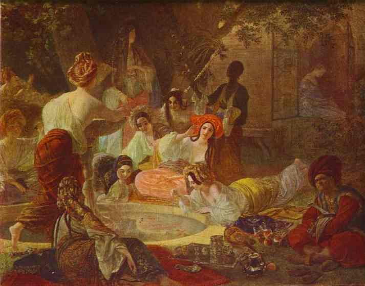 Fountain in Bakhchi-Sarai by Karl Bryullov — Oil Painting Reproduction