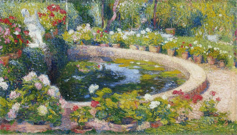 Fountain in the Center of the Park by Henri Martin — Oil Painting Reproduction