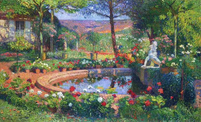 Fountain in the Park Marquayro by Henri Martin — Oil Painting Reproduction