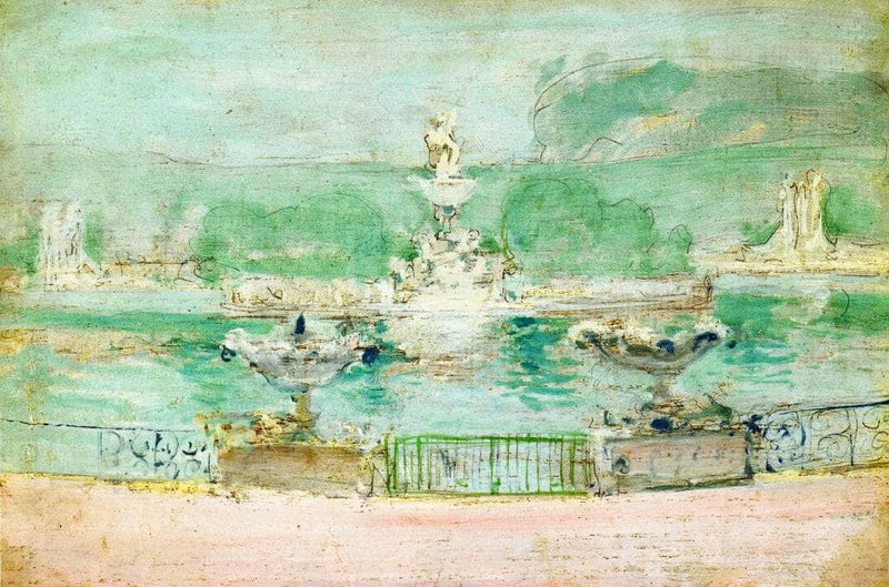 Fountain, World's Fair by John Henry Twachtman — Oil Painting Reproduction