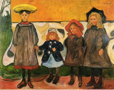 Four girls in Arsgardstrand in study