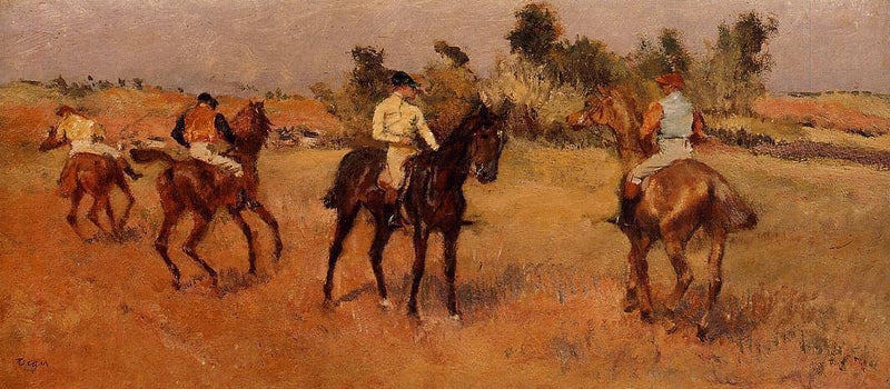 Four Jockeys by Edgar Degas, Oil Painting Reproduction